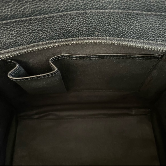 CELINE MINI LUGGAGE in Drummed Calfskin - Black with Silver Hardware - Picture 7 of 8